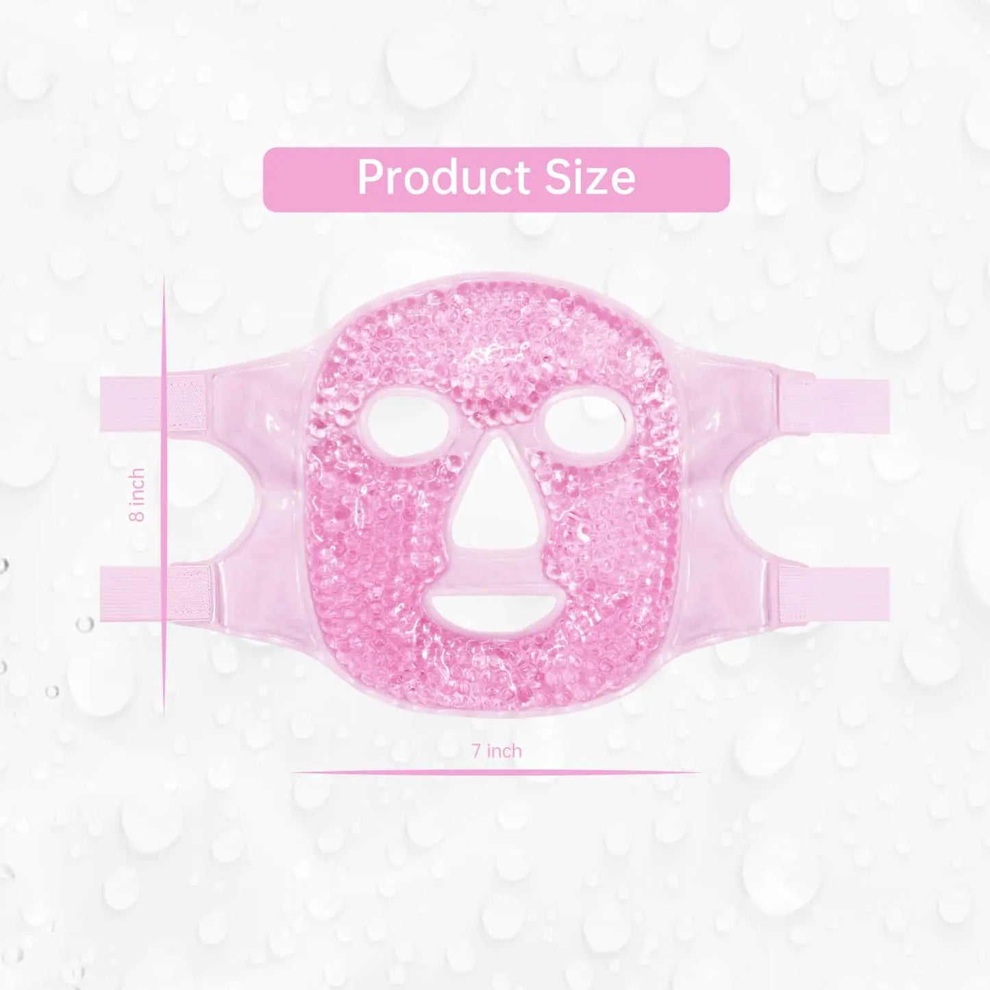 Face Eye Mask Ice Pack for Reducing Puffiness, Bags Under Eyes, Puffy Dark Circles, Migraine,Hot/Cold Pack with Soft Plush Backing (Pink #19) Pink #19