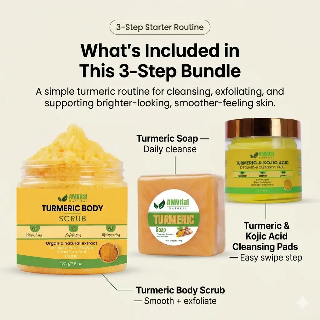 Radiant Glow Starter Bundle | 3-Step Turmeric Routine
