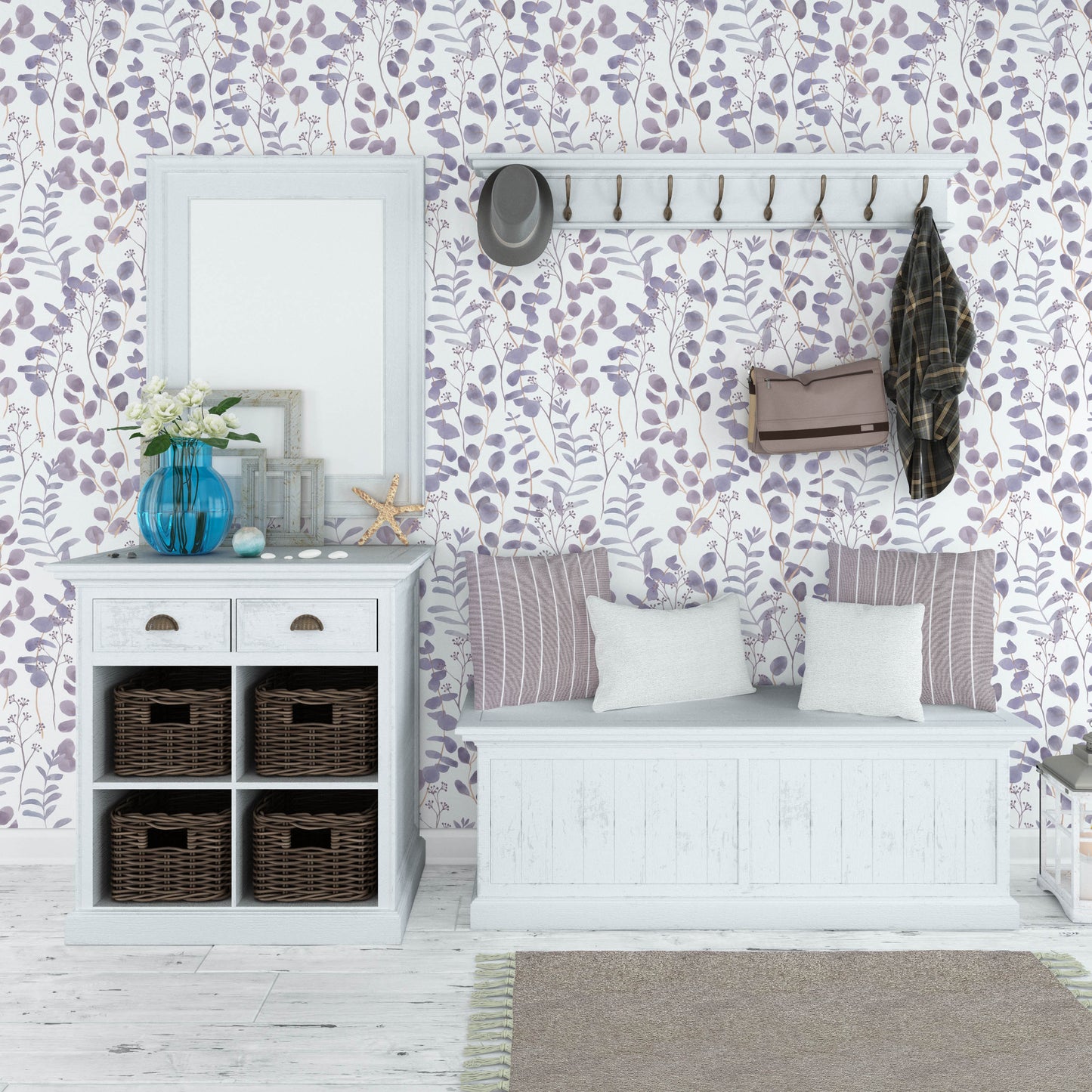 Lilac leaves Wallpaper | Kitchen + Metal