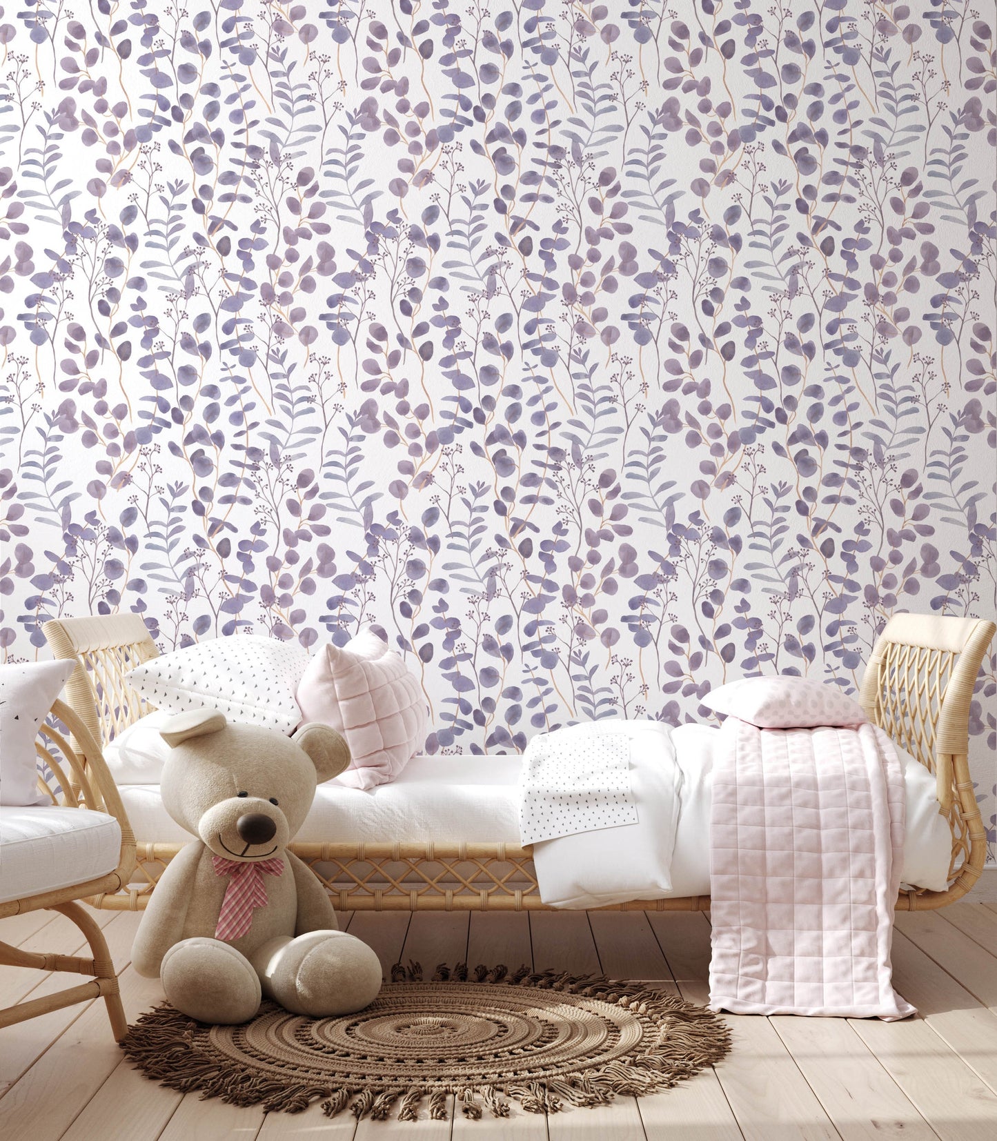 Lilac leaves Wallpaper | Kitchen + Metal