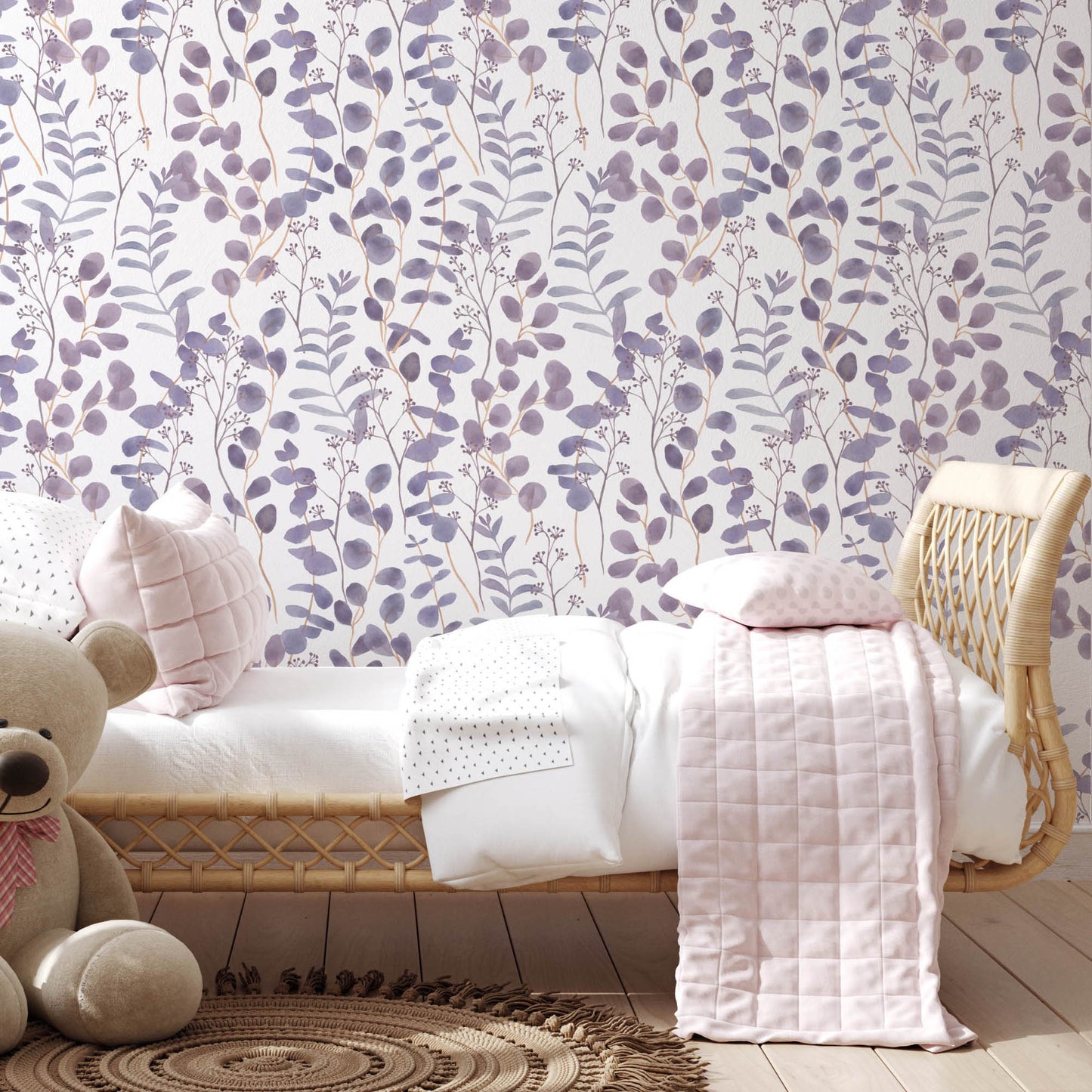 Lilac leaves Wallpaper | Kitchen + Metal
