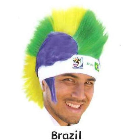 Retro Official Soccer Mohawk Wig hat