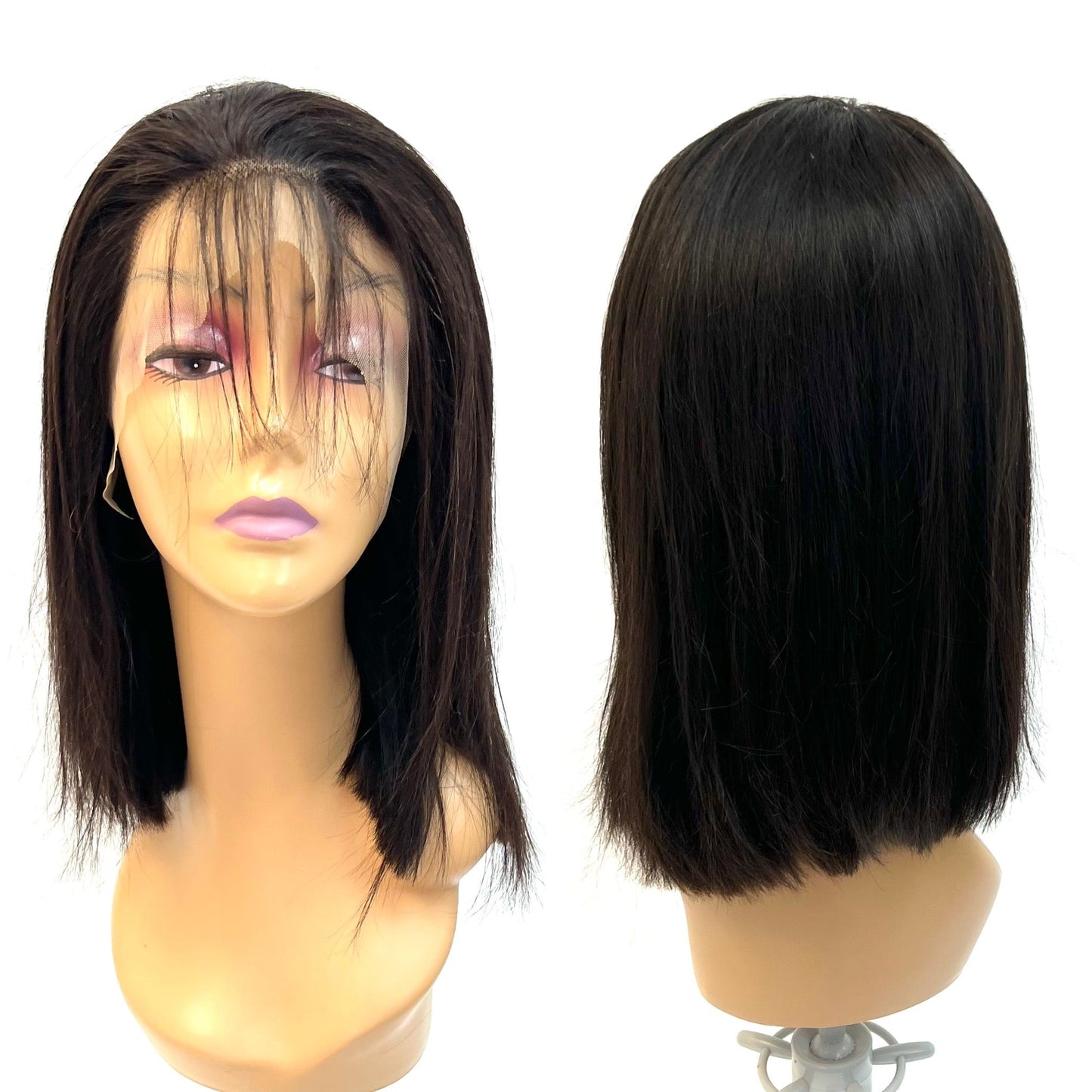 Rio Straight Frontal Wig  Human Hair Natural Black