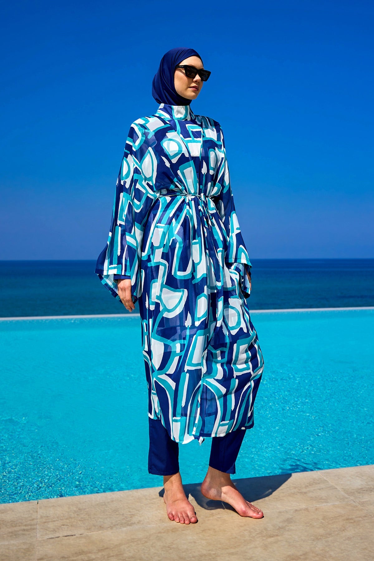 Rivamera Ocean-Inspired Beach Kimono - RP2513