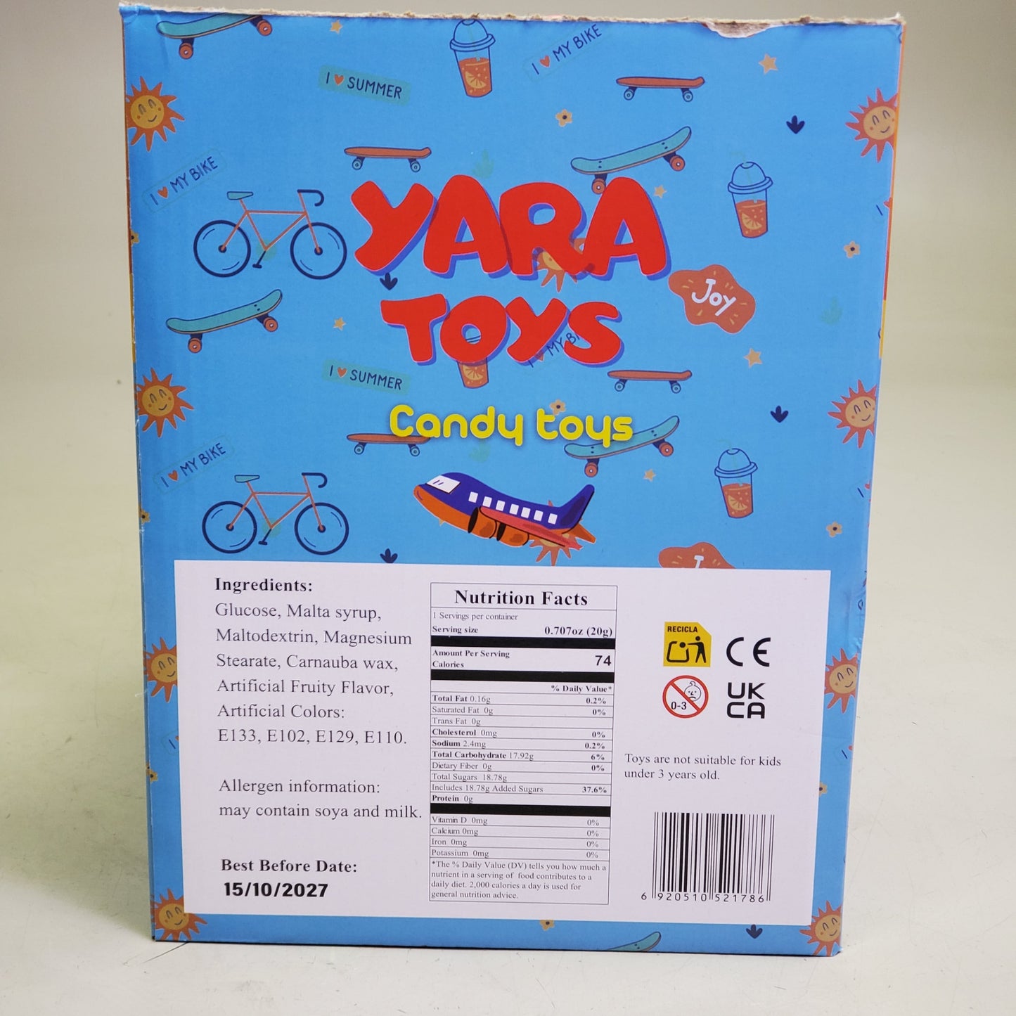 ZA@ YARA TOYS (12 Pack) Mixed Box Of Candy Toys 0.7 oz BB 10/27 (Random Variety) B