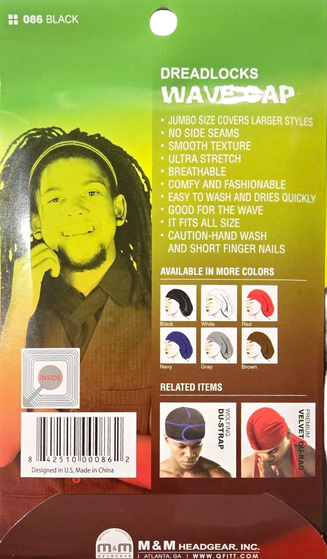 King J Dreadlocks Wave Cap