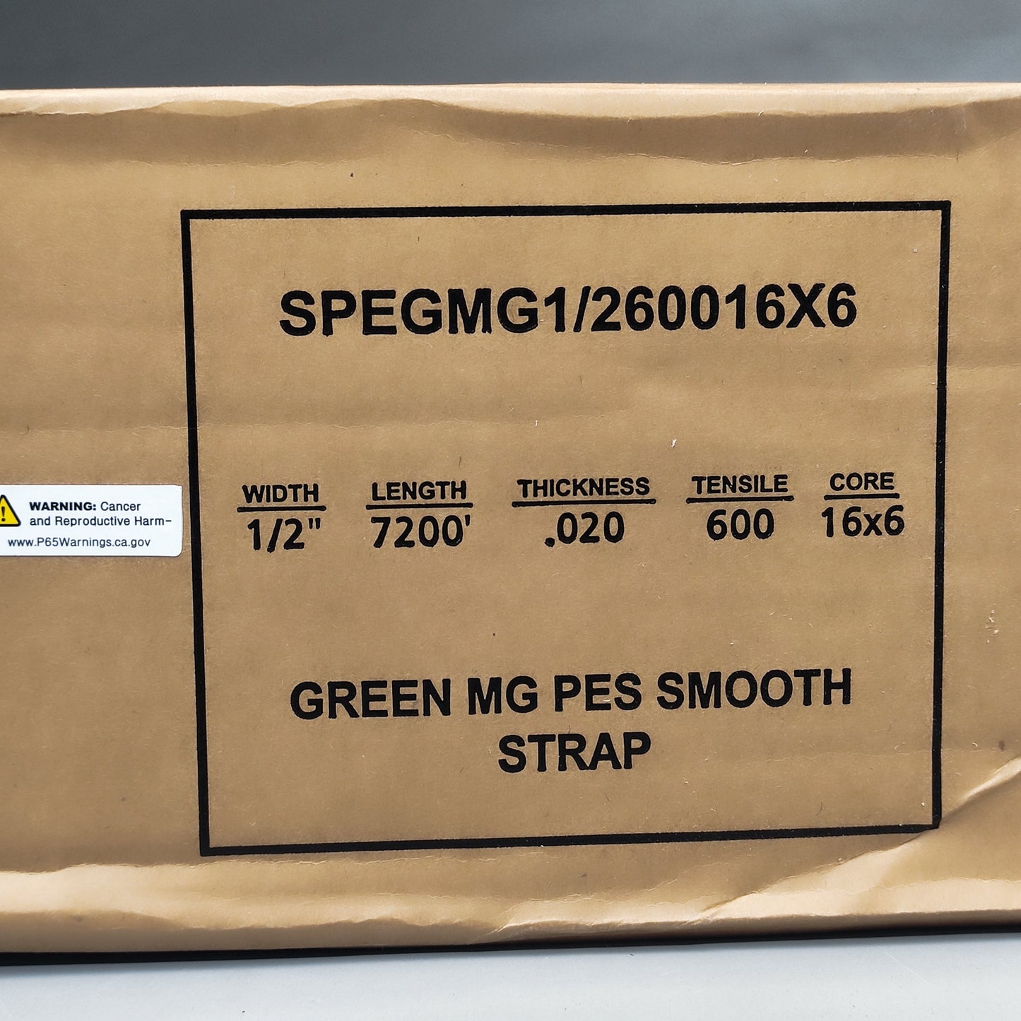 SECURE LOAD STRAPS Smooth Waxed MG Polyester Strapping  1/2" x .020 x 7200' Green