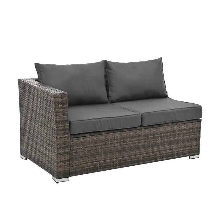 Style Loft Collection Outdoor Wicker Patio Furniture with Tempered Glass Coffee Table