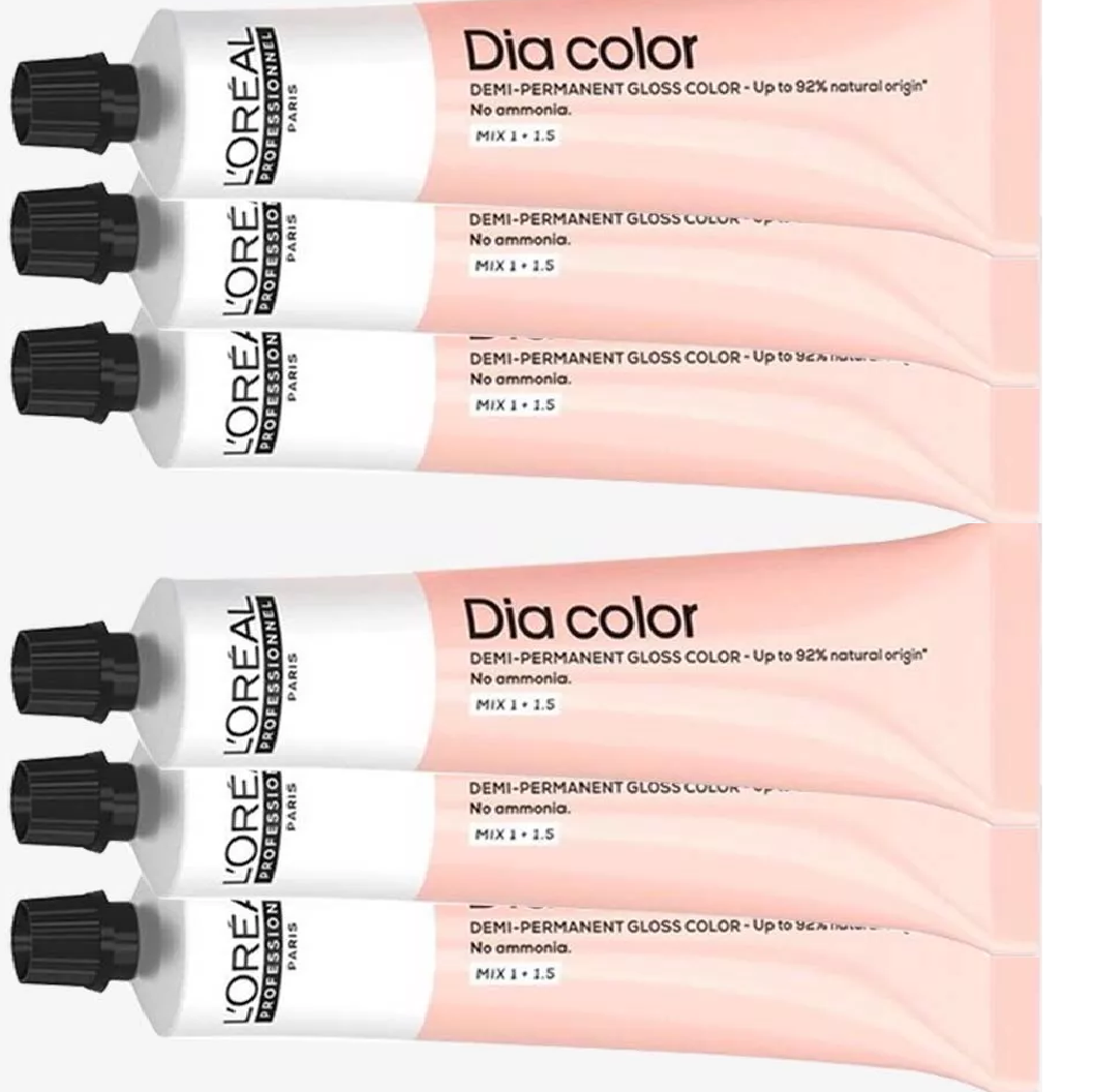 L'Oréal Professionnel Dia Color Ammonia-Free Demi-Permanent Gloss Hair Color 6.45 (6CRv) Dark Copper Mahogany Blonde 2 oz
