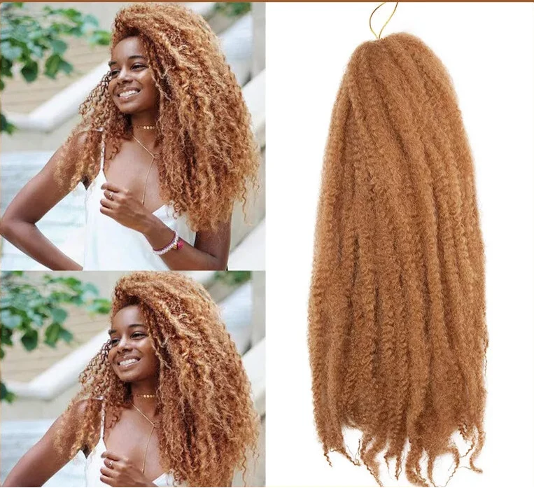 18 Inch Marley Hair for Braids | Afro Kinky Ombre | 30 Strands per Pack