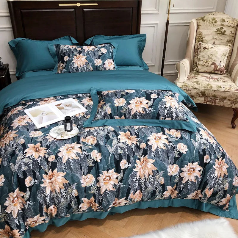 Style Loft Collection European Four-Piece Silky Bed Set