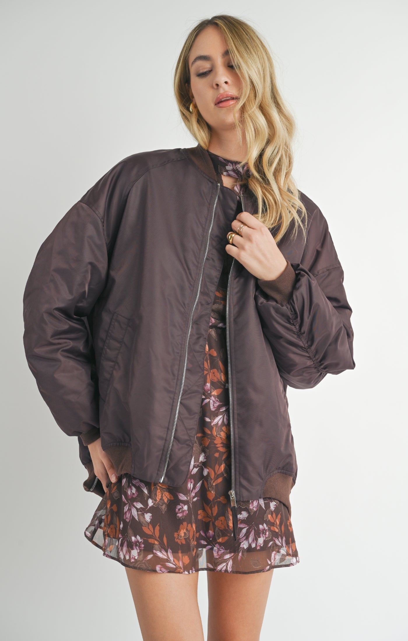 Mila Shirred Bomber