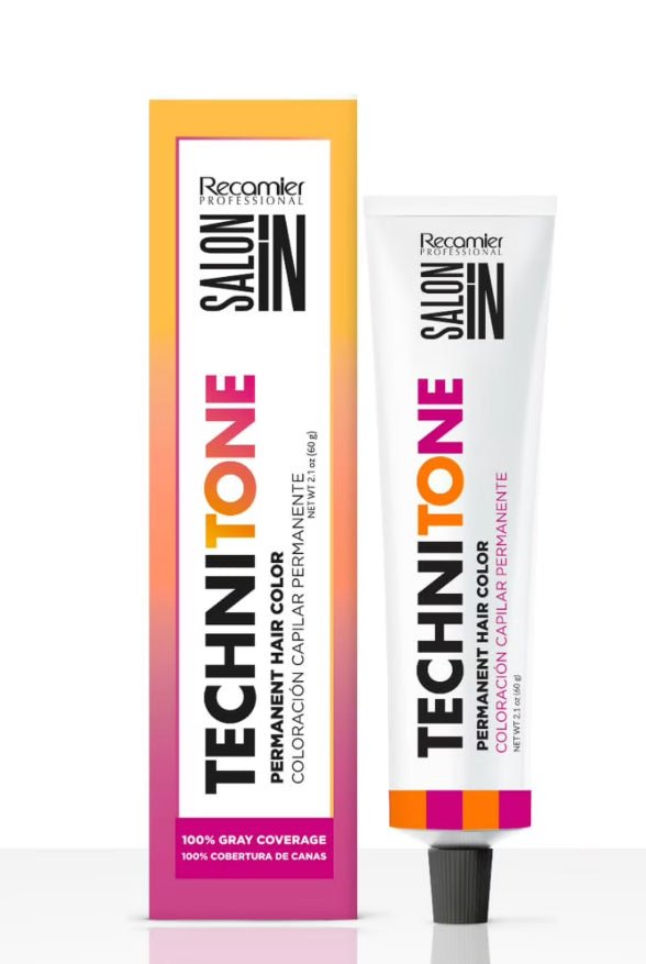Salon In by Recamier Professional Technitone Permanent Hair Color Creme 2.1oz 7.00 Medium Intense Natural Blonde