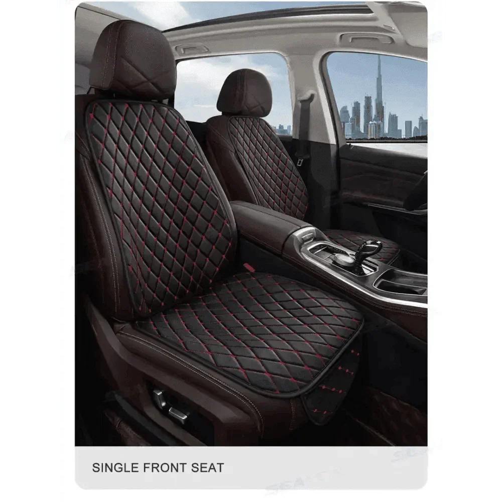 Black Quilted Leather Car Seat Covers
