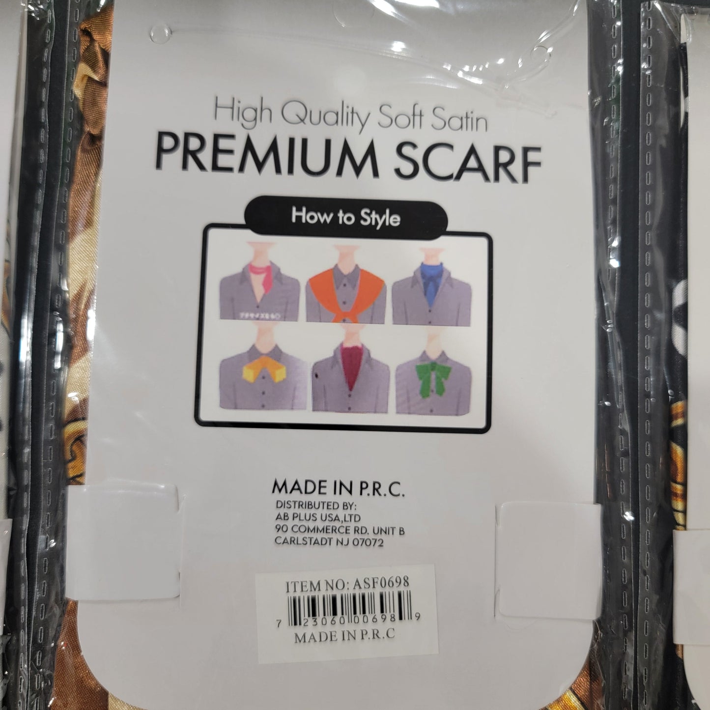Fashion Designed Satin Head Scarf, 1 pc