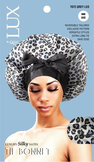 LUX by QFitt Luxury Silky Satin Tie Bonnet
