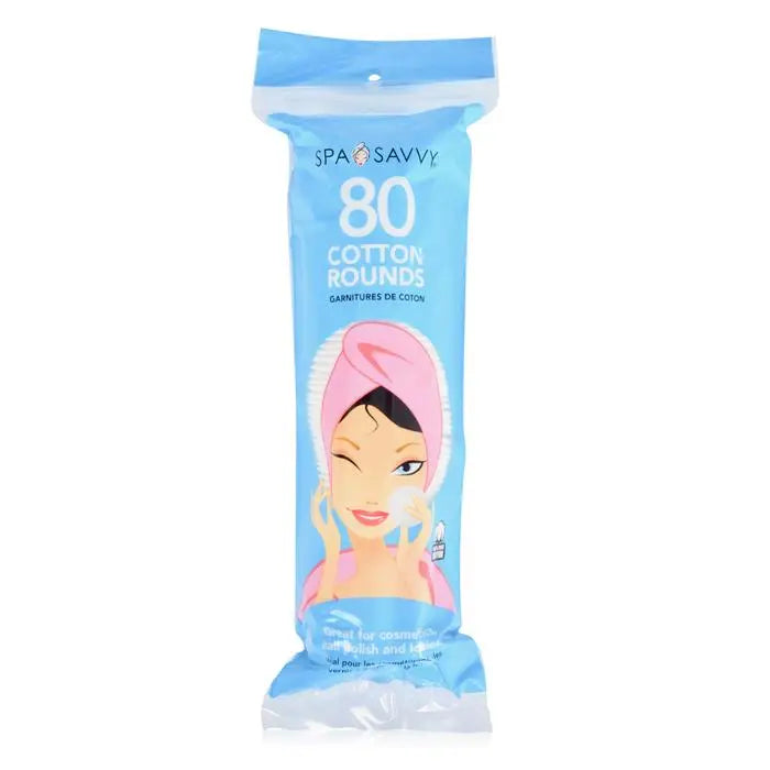 SpaSavvy Cotton Rounds, 80 ct