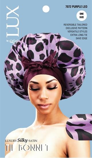 LUX by QFitt Luxury Silky Satin Tie Bonnet