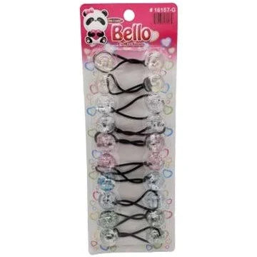 Bello Assorted Glitter Ponytail Holders