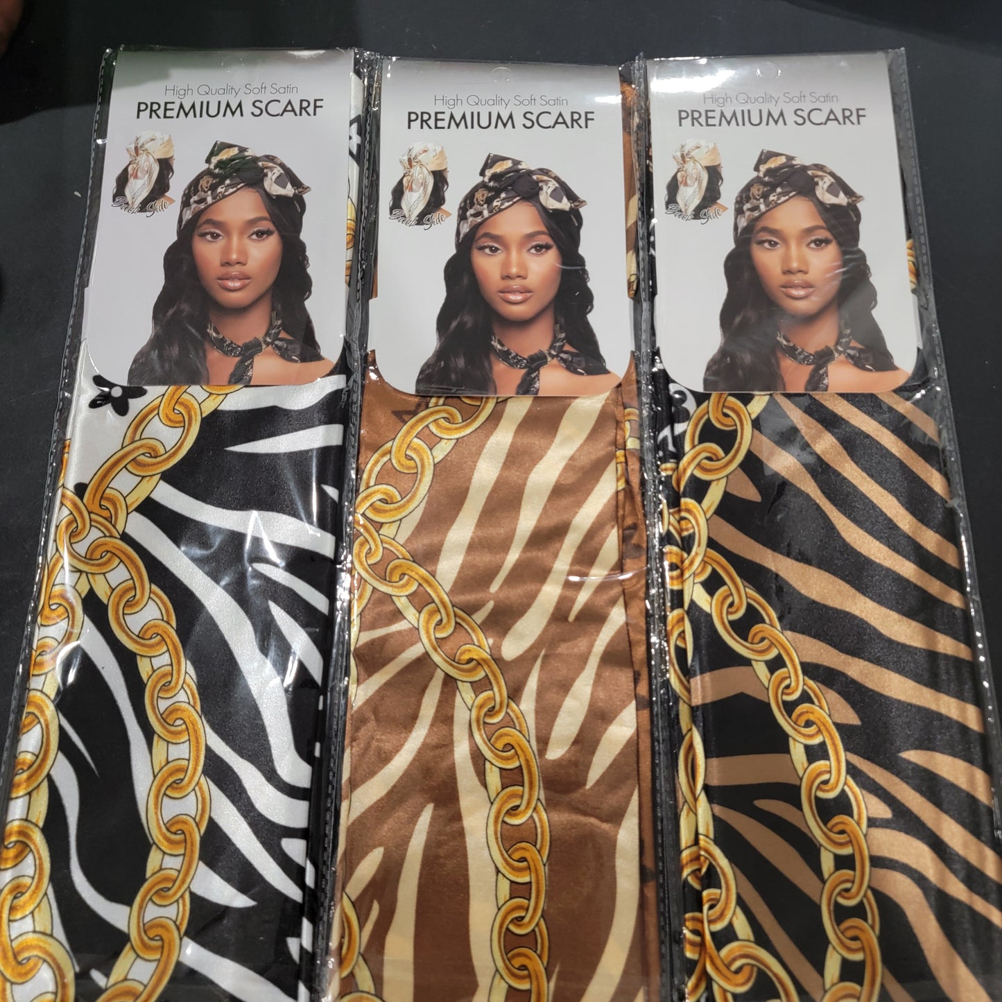 Fashion Designed Satin Head Scarf, 1 pc