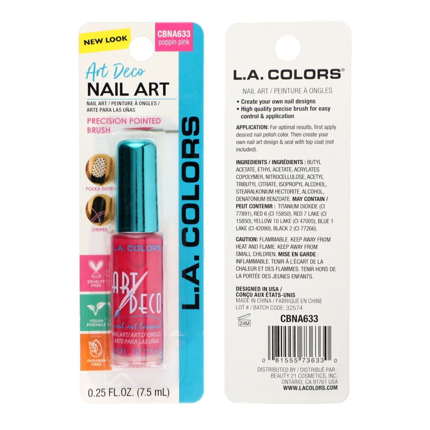 L.A. Colors Art Deco Nail Art Polish (1 pc)