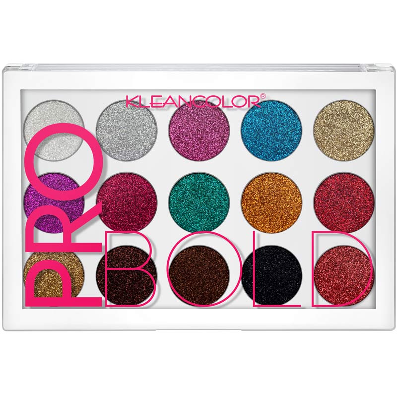 Kleancolor Pro Bold Pressed Glitter Palette