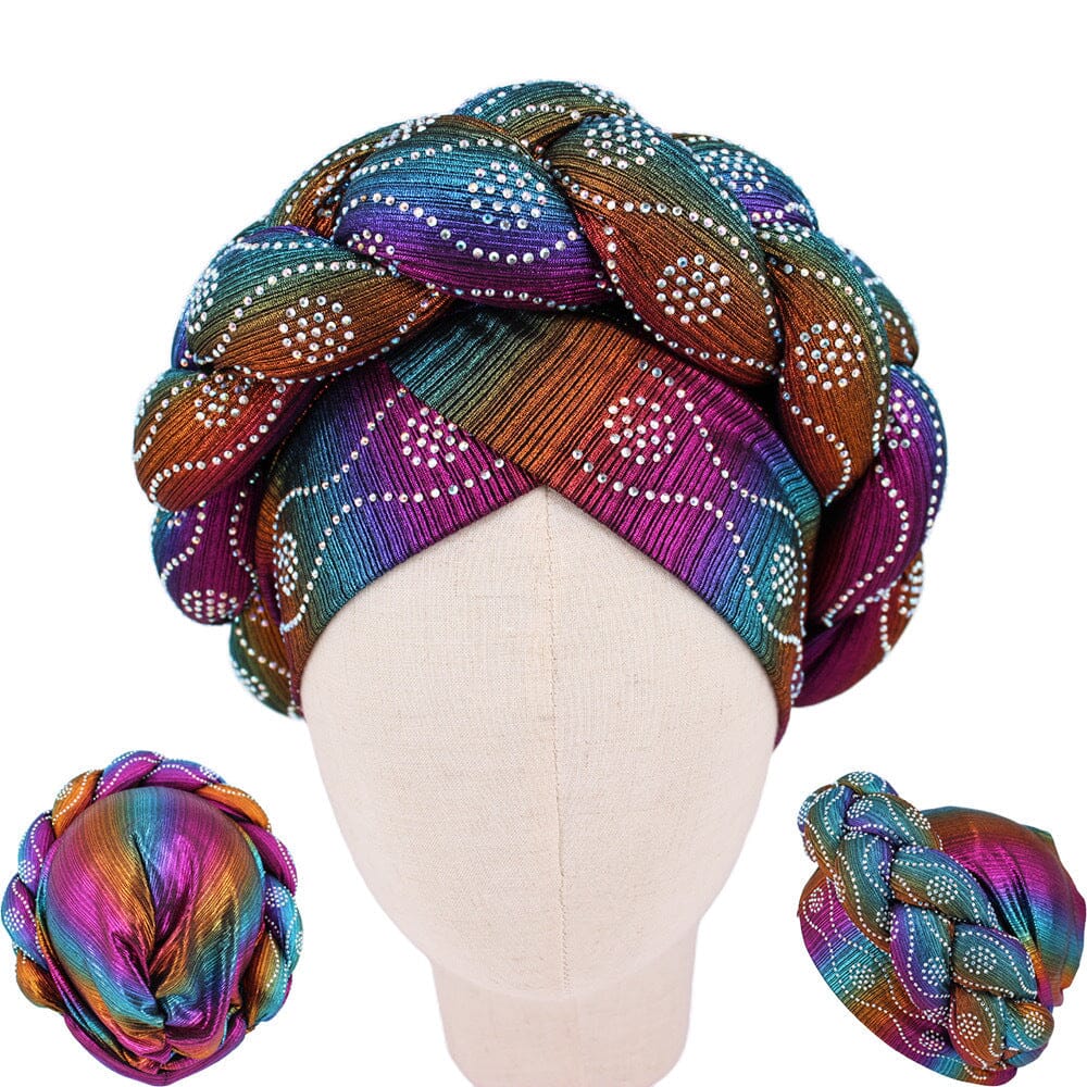 Fashion Brand - Rhinestone Head Wrap/ Turban