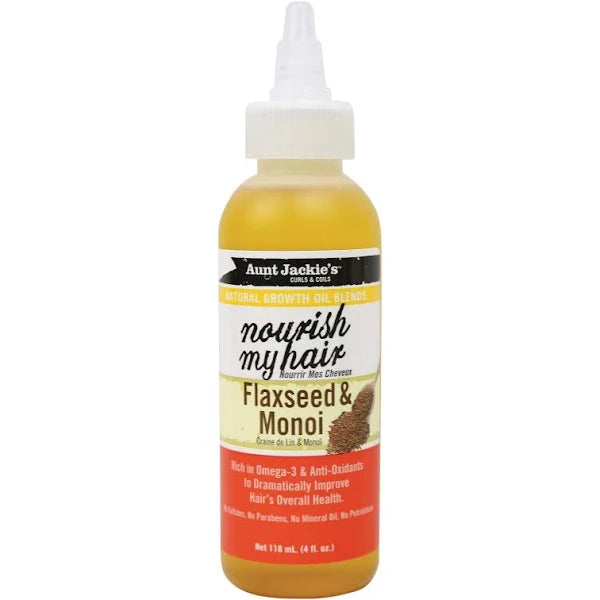 Aunt Jackie's Nourish My Hair Flaxseed & Monoi Oil, 4oz