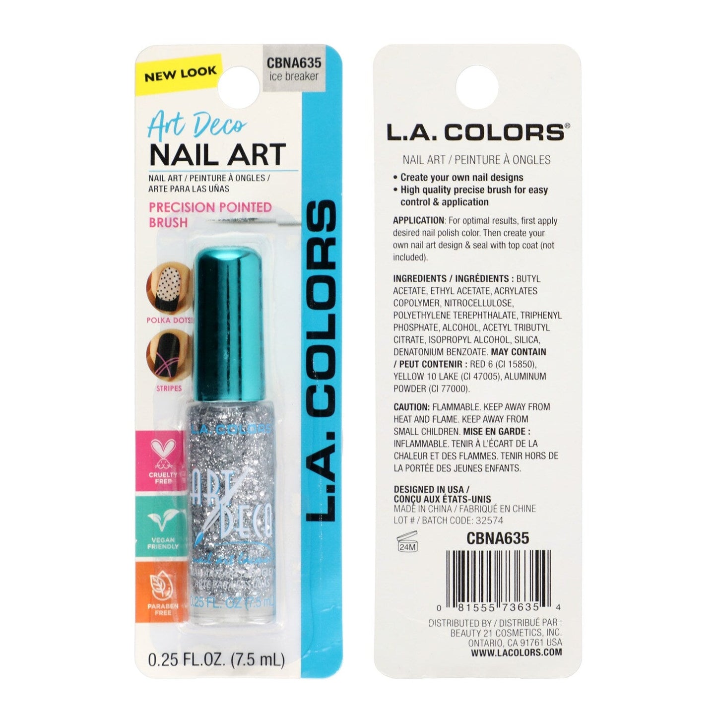L.A. Colors Art Deco Nail Art Polish (1 pc)