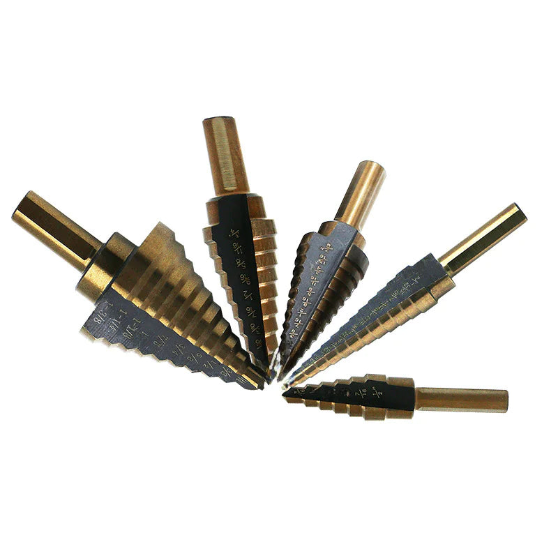 Style Loft Collection ToolStyle 5-Piece Imperial Step Drill Bit Set in Aluminum Case