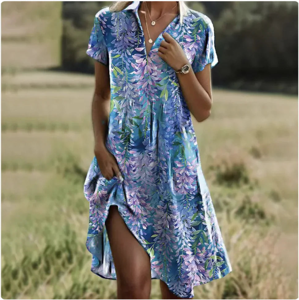 Style Loft Collection Elegant Short-Sleeve Summer Dress