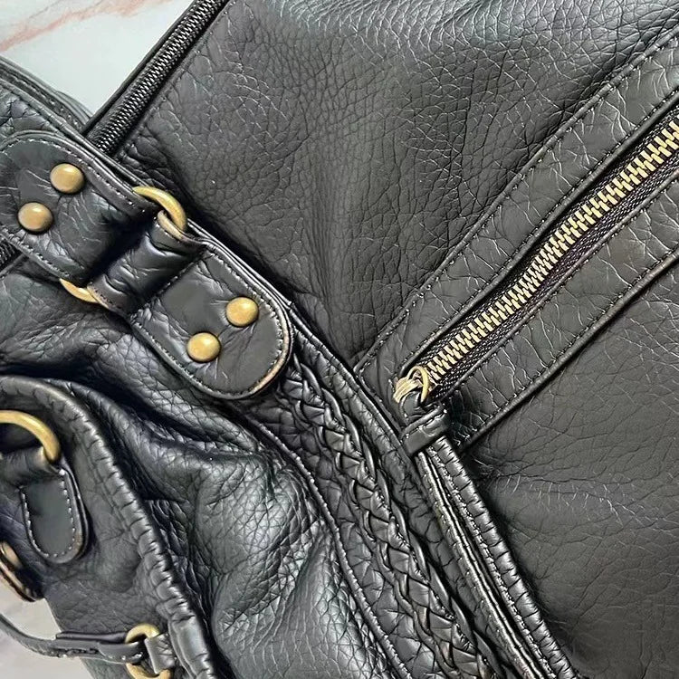 Style Loft Collection French Retro Biker Shoulder Bag