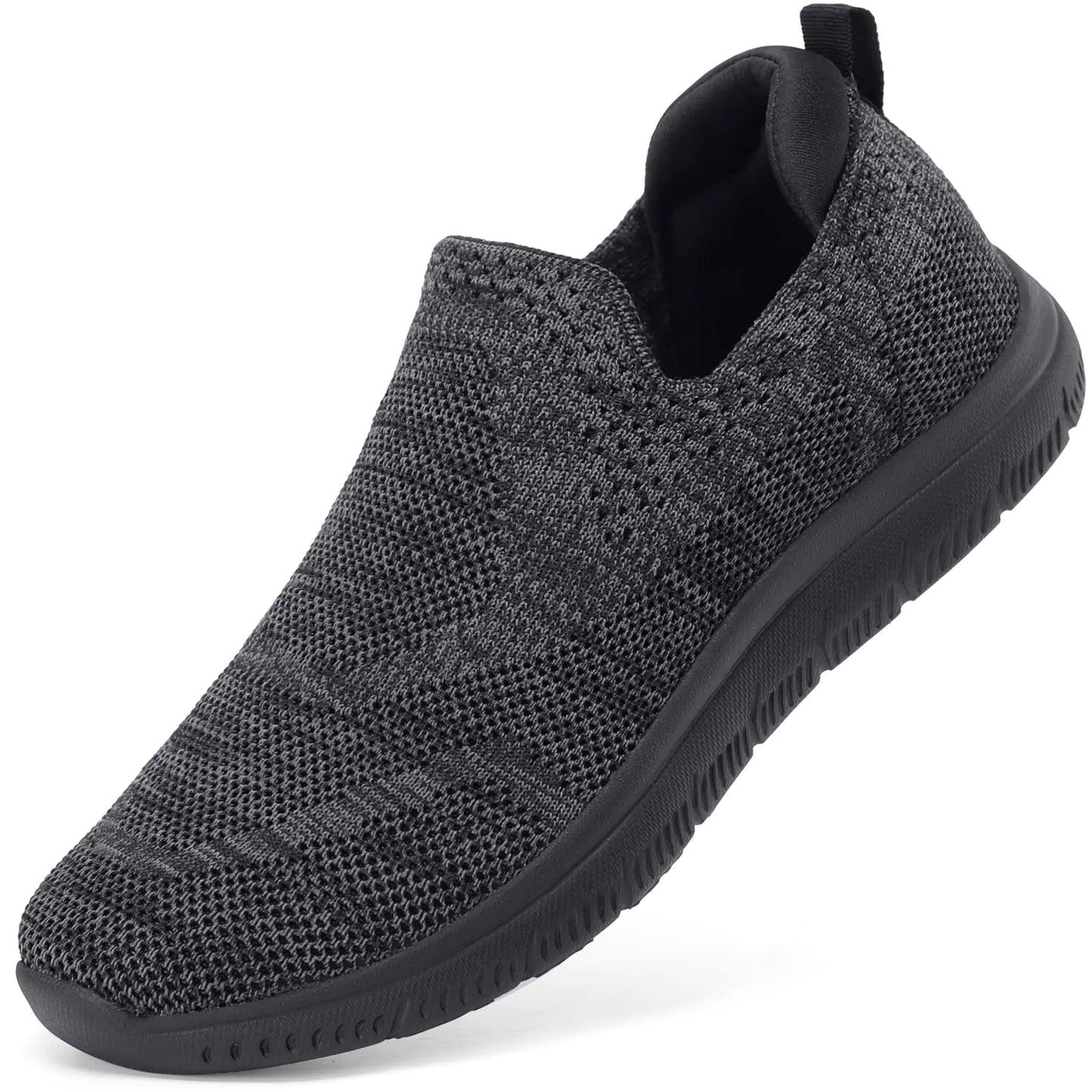 Style Loft Collection STQ Women Slip On Sneakers, Black and Grey (Size 7 US)
