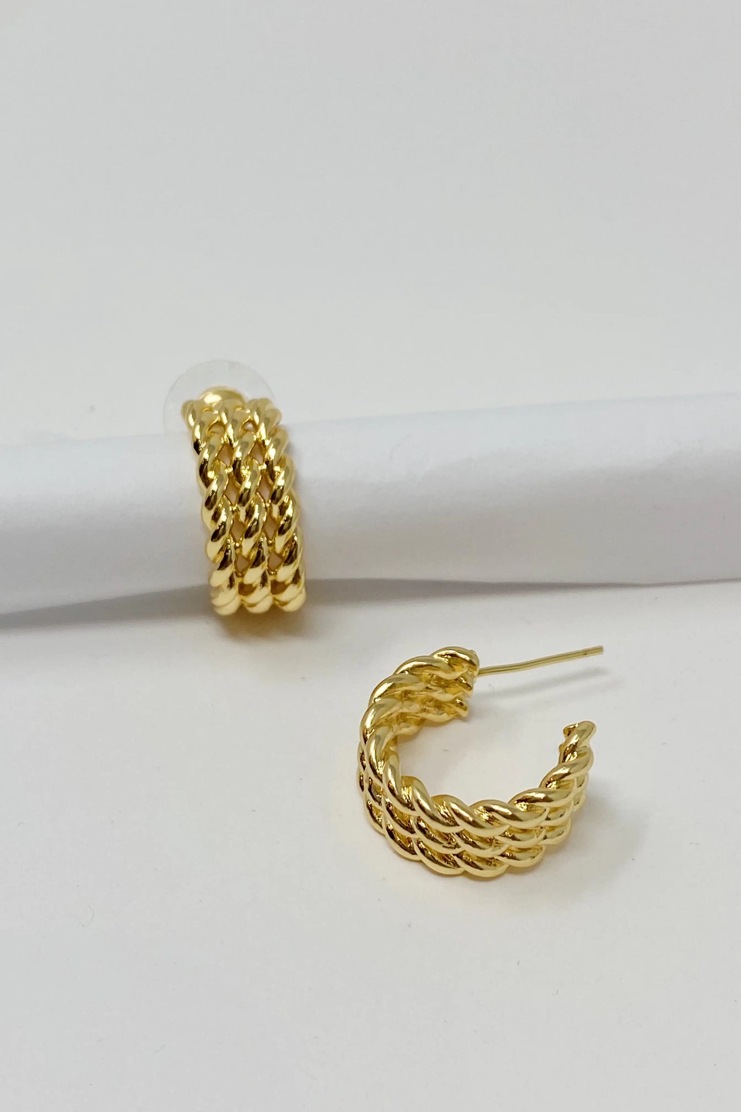 Style Loft Collection Triple Braided Hoop Earrings
