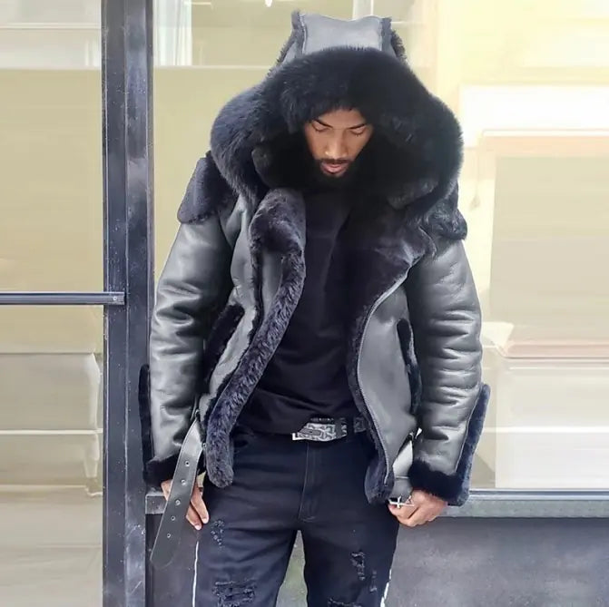 Style Loft Collection LoftStyleElite Sam Brown & Co. Lhasa Vegan Shearling Hooded Jacket