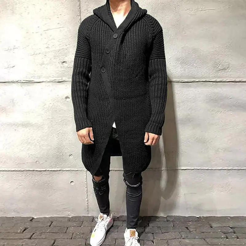 Style Loft Collection What You Trying To Do For Me Baby Long Knitted Hooded Cardigan Sweater