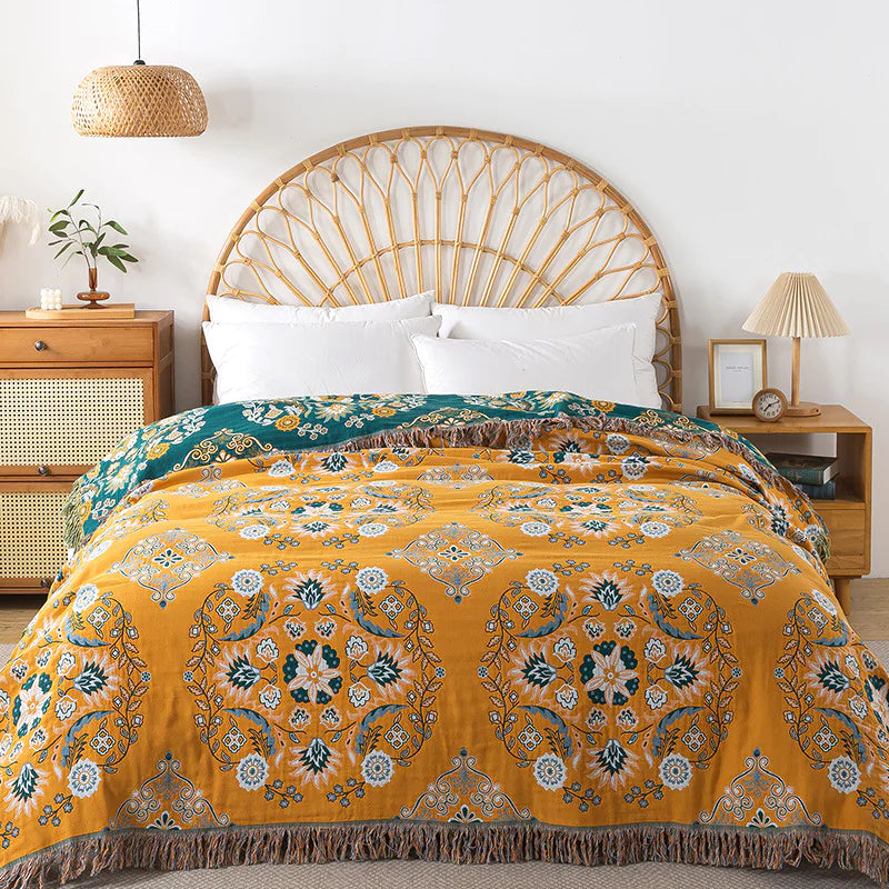 Style Loft Collection Comfy Cotton Tassel Throw Blanket