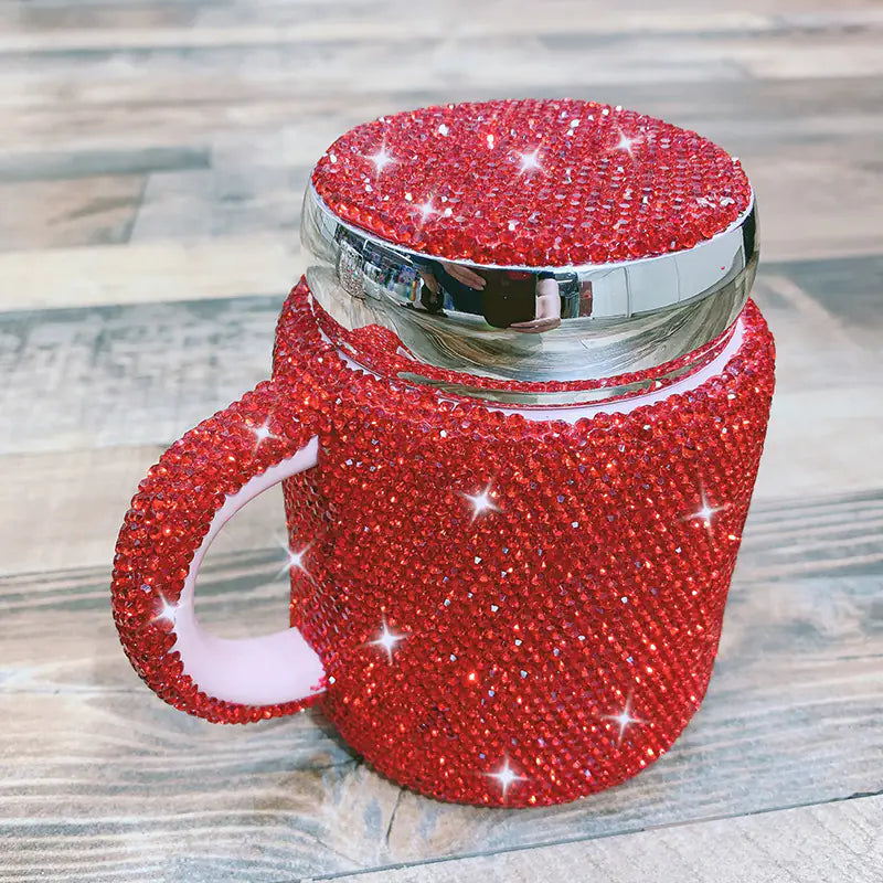 Creative Ceramic Coffee Mug with Lid for Office Use