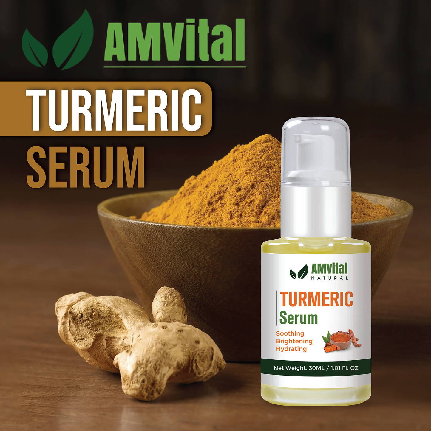 AMVital Turmeric Glow Trio (Scrub + Serum + Cream)