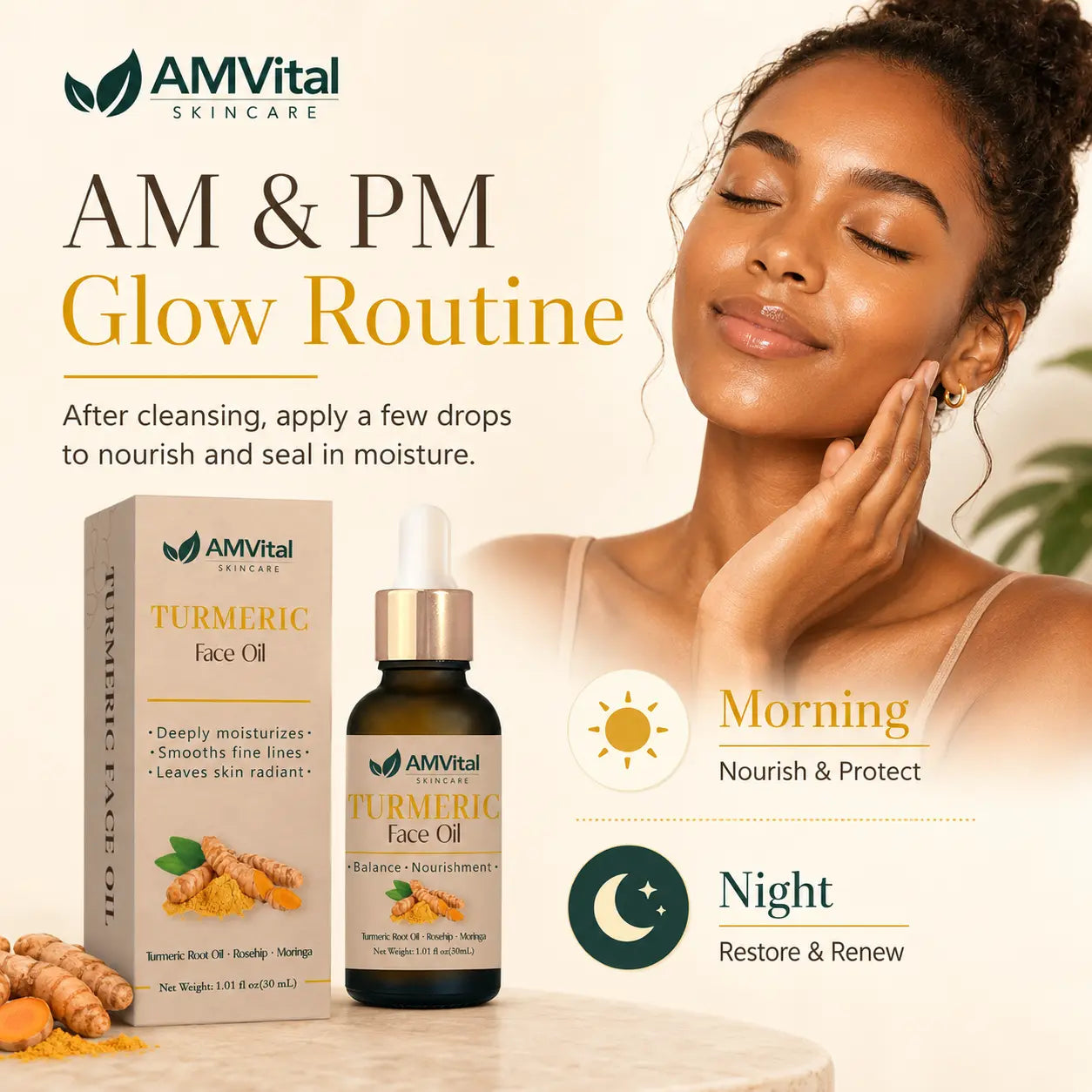 AMVital Turmeric Face Oil