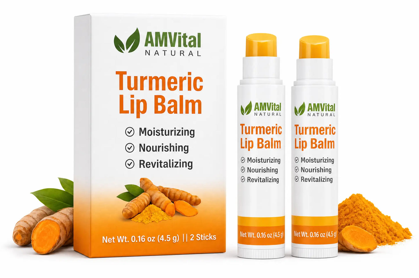 AMVital Turmeric Lip Balm 2-Pack