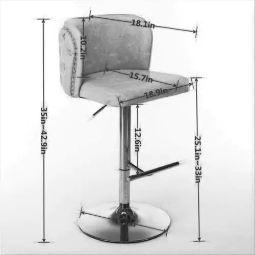 Style Loft Collection Modern Swivel Height Adjustable Barstools