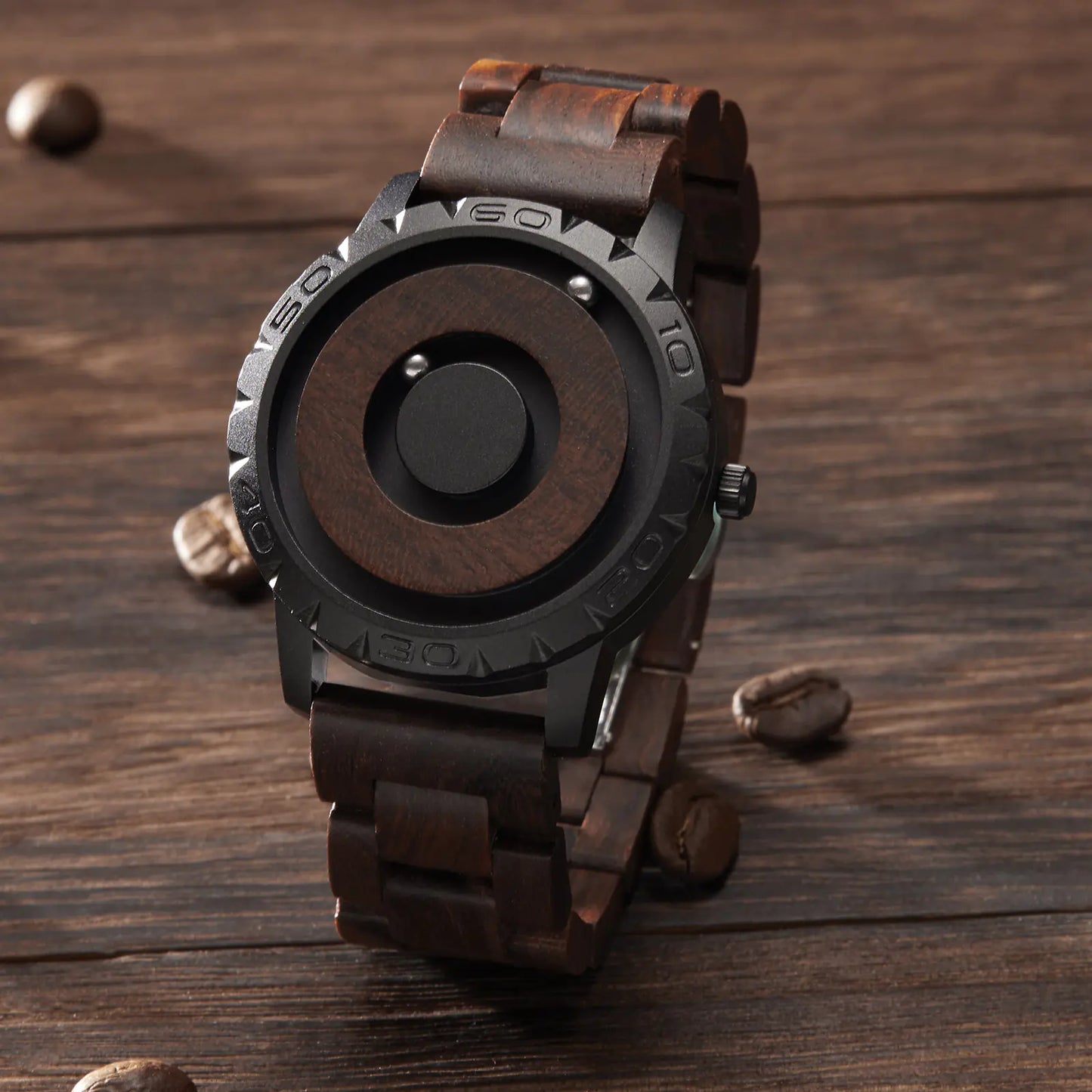 Style Loft Collection South African Red Sandalwood Magnetic Watch