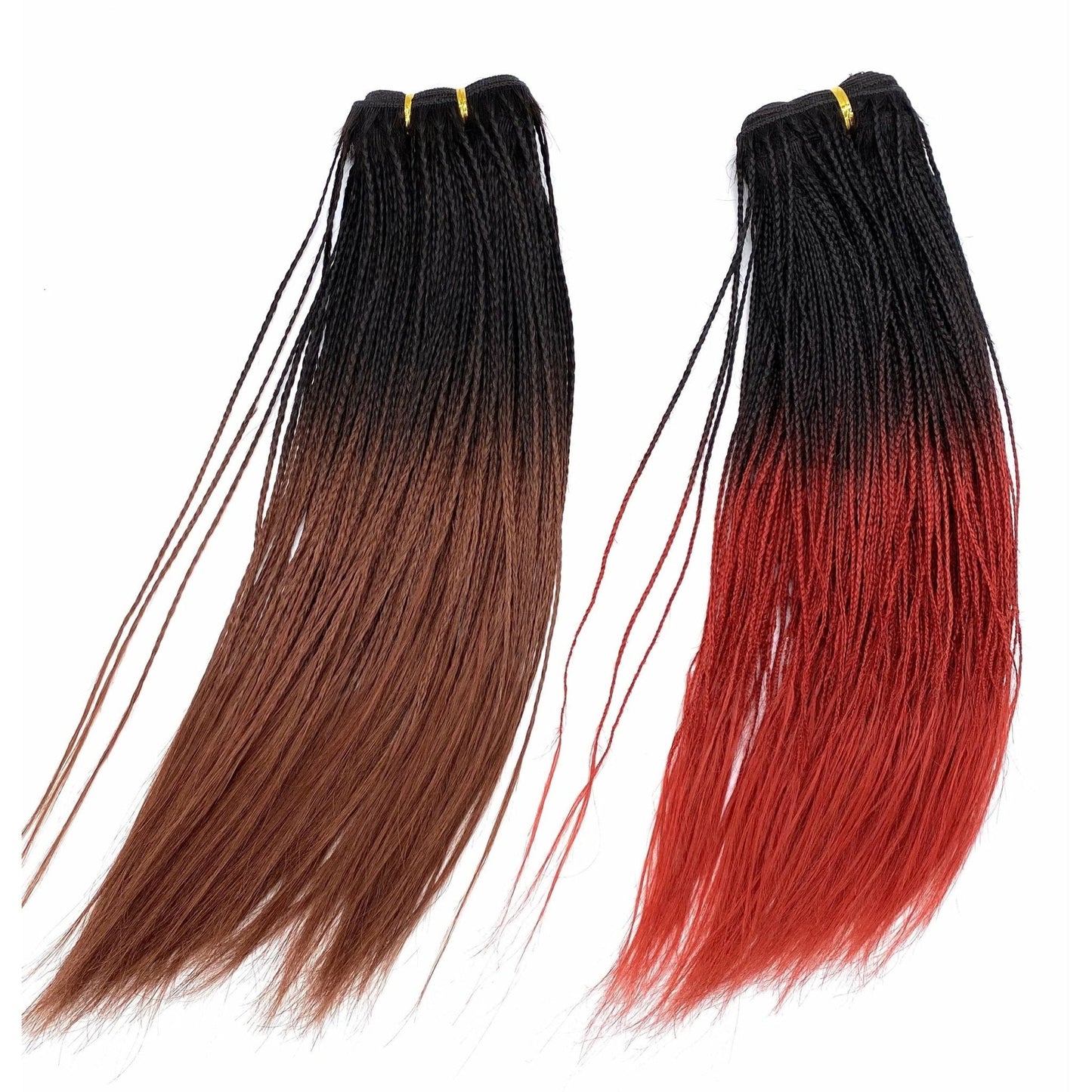Unique Micro Braid  14" T1B Burgundy / 100% Human Hair