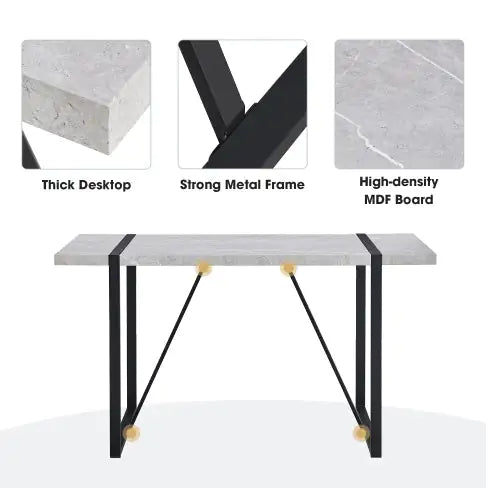 Style Loft Collection Modern 55 Inch Kitchen Table For 4