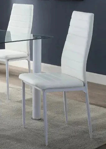 Style Loft Collection Contemporary Black Metal Dining Chairs 2pc Set
