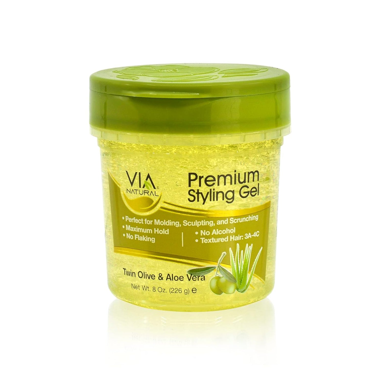 VIA Premium Styling Gel Twin Olive Oil and Aloe 8oz