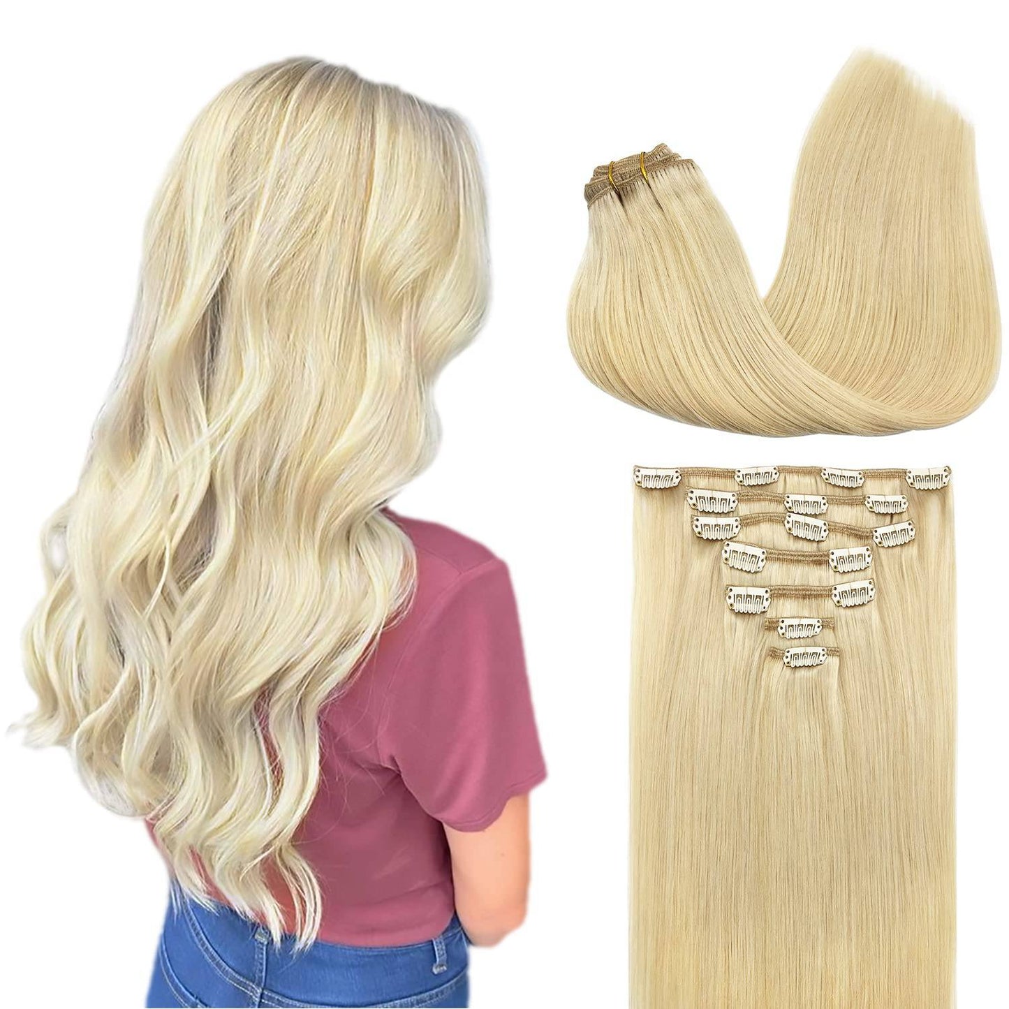 VIP Clip Extensions / Silky Straight - 18" (140 g ) ClipeX System