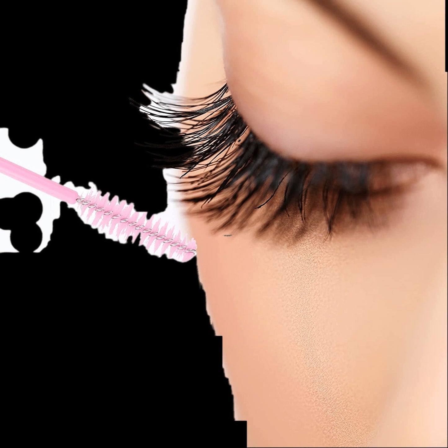 VIP Eyelash accessories - Pink Color Mascara Wands (100 strand/bag)