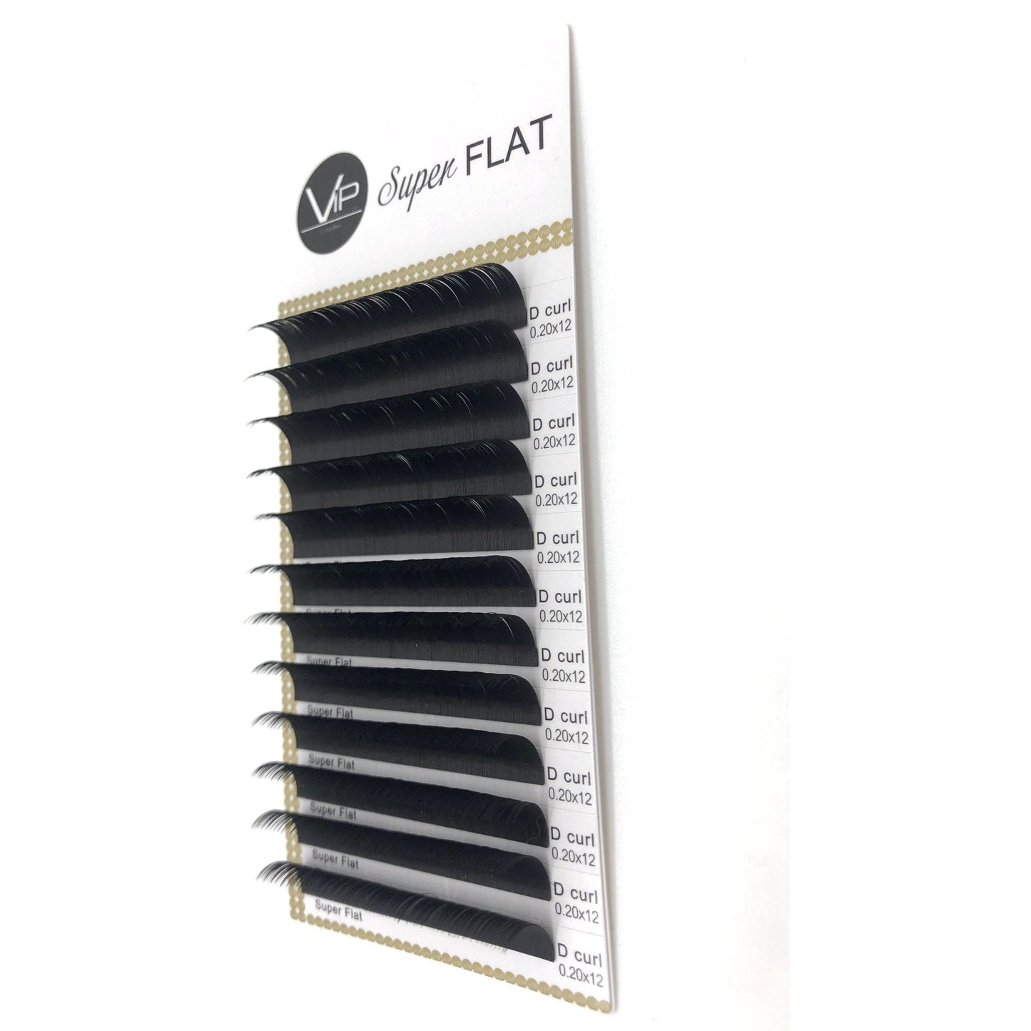 VIP Eyelashes - Super Flat Extensions - 12 lines - 0.20 D